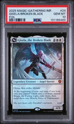 2025 MTG INNISTRAD REMASTERED FOIL #0024 GISELA, THE BROKEN BLADE PSA 10 - Image 1