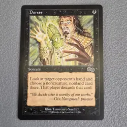 Magic The Gathering Duress Sorcery Urza’s Saga Common LP - Image 1