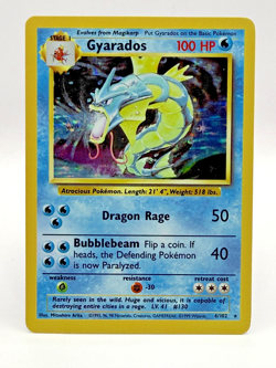 Gyarados 6/102 - Base Set Unlimited Holo Rare Pokemon TCG - MP - Image 1