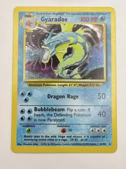 Gyarados 6/102 - Base Set Unlimited Holo Rare Pokemon TCG - MP - Image 2