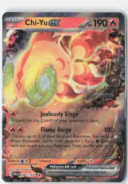 Chi-Yu ex 040/193 Double Rare Paldea Evolved Pokemon Near Mint - Image 1