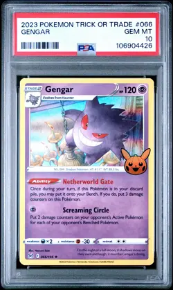 2023 POKEMON TRICK OR TRADE #066 GENGAR PSA 10 - Image 1