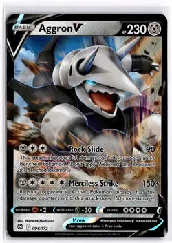 Pokemon TCG Aggron V 096/172 Swsh09: Brilliant Stars Ultra Rare - Image 1