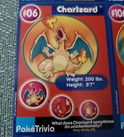 1999 BURGER KING POKEMON #10 UNCUT SHEET WITH CHARIZARD & MEW, NEW MINT! - Image 2