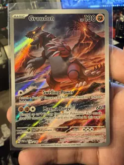 Pokemon Groudon 199/182 SV04 Paradox Rift Illustration Rare Holo mint condition - Image 1