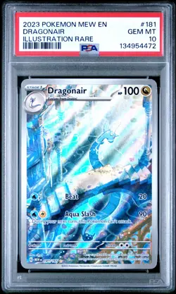 2023 POKEMON MEW EN-151 ILLUSTRATION RARE #181 DRAGONAIR PSA 10 - Image 1