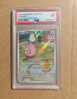 2024 Pokemon Twilight Masquerade Chansey IR #187 PSA 9 MINT - Image 1