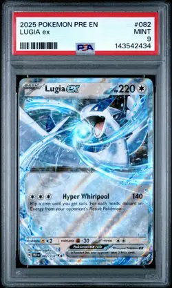 2025 POKEMON PRE EN-PRISMATIC EVOLUTIONS #082 LUGIA EX PSA 9 - Image 1