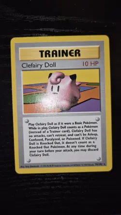 Pokemon TCG WOTC Clefairy Doll 070/102 Base Set (Shadowless) Regular NM - Image 1