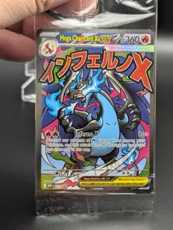 2025 Pokemon Mega Charizard X ex Phantasmal Flames Black Star Promo Sealed - Image 3