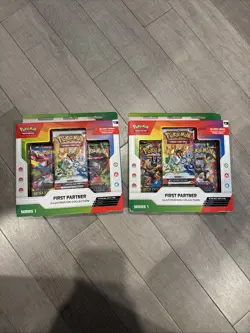 New Sealed 2x Pokemon TCG First Partner Illustration Collection Box Series 1 ENG - Image 1