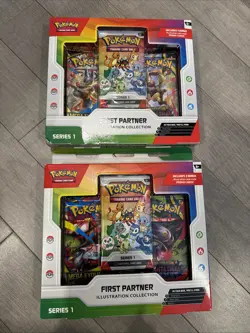 New Sealed 2x Pokemon TCG First Partner Illustration Collection Box Series 1 ENG - Image 2