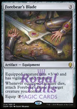 Forebear's Blade 1x FOIL DOM MTG Dominaria Rare MINT artifact - Image 1