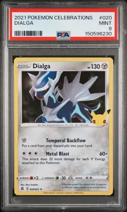 2021 POKEMON CELEBRATIONS #020 DIALGA PSA 9 - Image 1