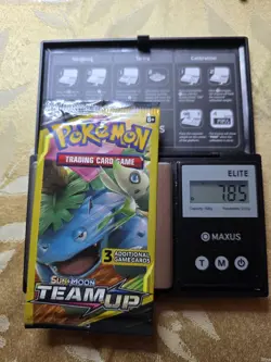 🔥💎 HEAVY Pokemon Team Up Booster Pack 7.84g ⚡ POSSIBLE HOLO 🔥 SEALED 💎🔥 - Image 1