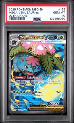 2025 POKEMON MEG EN-MEGA EVOLUTION ULTRA RARE #155 MEGA VENUSAUR EX PSA 10 - Image 1