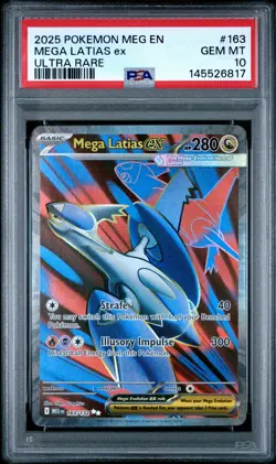 2025 POKEMON MEG EN-MEGA EVOLUTION ULTRA RARE #163 MEGA LATIAS EX PSA 10 - Image 1