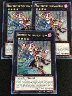 YUGIOH MAESTROKE THE SYMPHONY DJINN YS12-EN043 1ST SUPER X3 (LP) - Image 1