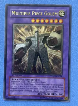 Yugioh Multiple Piece Golem TDGS-EN038 Ultimate Rare 1st Ed LP - Image 1