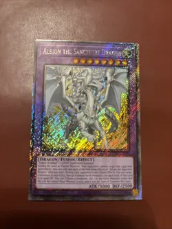 Yugioh 1x Albion the Sanctifire Dragon RA05-EN037 Platinum Secret Rare 1st Ed NM - Image 1