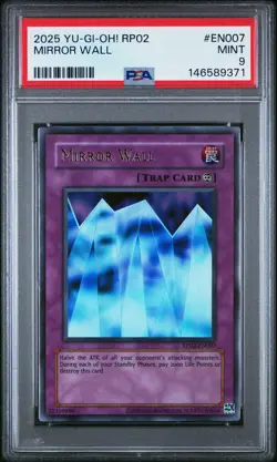 2025 YU-GI-OH! RP02-RETRO PACK 2 #EN007 MIRROR WALL PSA 9 - Image 1
