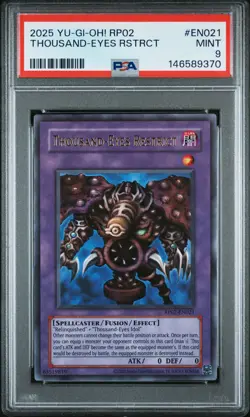 2025 YU-GI-OH! RP02-RETRO PACK 2 #EN021 THOUSAND-EYES RESTRICT PSA 9 - Image 1