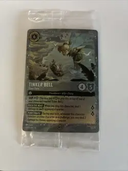 Disney Lorcana Tinker Bell Giant Fairy Glitter Foil Promo Fabled New Sealed Pack - Image 1