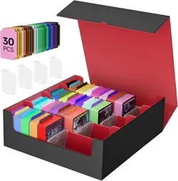 Trading Card Storage Box for Card Storage,Quadruple Mtg Deck Box Holds 3000+ Car - Image 1