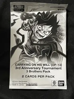 Bandai One Piece CCG OP-13 3rd Anniversary Tournament Pack 2 Cards English - Image 1
