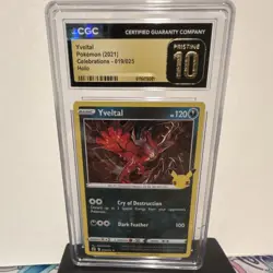 Pokemon Yveltal CGC Pristine 10 Celebrations 019/025 Holo Rare 2021 TCG Card - Image 1