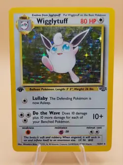 Wigglytuff (1st Edition) Holo Rare Jungle 16/64 Pokemon Card - WOTC 1999 - Image 1