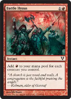 BATTLE HYMN X4 4 4X Avacyn Restored MTG Magic the Gathering Cards DJMagic - Image 1