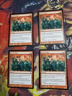Battle Hymn x4 Avacyn Restored All Cards are MT/NM Unplayed - Image 1