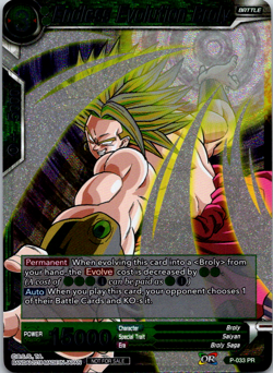 Dragon Ball Super Card Game Endless Evolution Broly P-033 PR NM Foil - Image 1