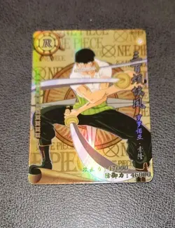 🔥Roranoro ZORO RARE R Gold Holo One Piece Anime TCG CCG Anime Card HZ01019🔥 - Image 4