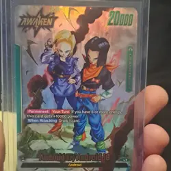Bandai Dragon Ball Super Card Game Android 17/18 Leader FB01-070 Foil - Image 1