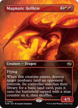 Magmatic Hellkite (Borderless) [Tarkir: Dragonstorm] Magic MTG - Image 1