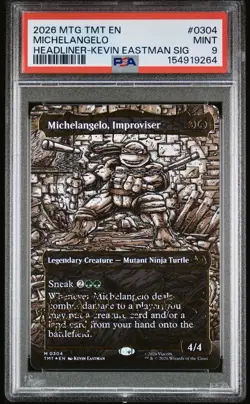 Michelangelo, Improviser (Borderless) (Gold-Stamped Signature) Teenage Mutant... - Image 1