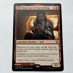 Magic The Gathering Birgi, God of Storytelling Kaldheim Rare 123/285 English - Image 1