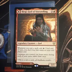 x1 Birgi, God of Storytelling Harnfel, Horn of Bounty KHM MTG 123 RARE 1x - Image 1