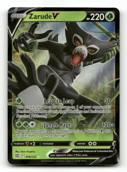 Zarude V 016/172 - Brilliant Stars - Pokemon Card NM/M - Image 1