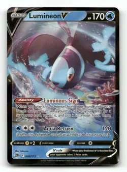 Lumineon V 040/172 - Brilliant Stars - Pokemon Card NM/M - Image 1