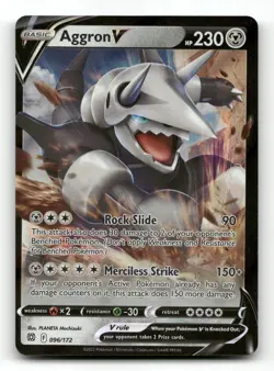 Aggron V 096/172 - Brilliant Stars - Pokemon Card NM/M - Image 1