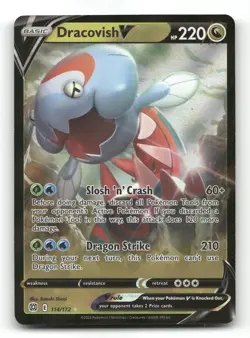 Dracovish V 114/172 - Brilliant Stars - Pokemon Card NM/M - Image 1