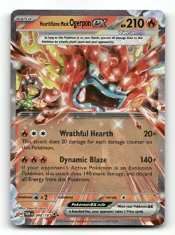 Hearthflame Mask Ogerpon ex 040/167 - Twilight Masquerade - Pokemon Card NM/M - Image 1