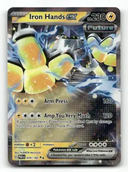 Iron Hands ex 070/182 - Paradox Rift - Pokemon Card NM/M - Image 1