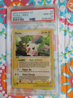 Pokemon Card Ex Dragon #8 Plusle Holo PSA 10 GEM MINT 2003 Vintage - Image 3