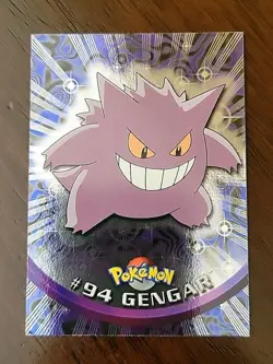 MP! HOLO FOIL Topps Pokemon Gengar #94 2000 TV Animation Edition Blue Logo - Image 1