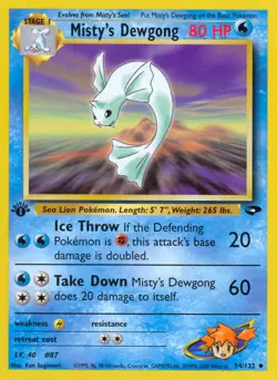2000 Pokemon TCG: Gym Challenge - Misty's Dewgong - 1st Edition - Near Mint - Image 1