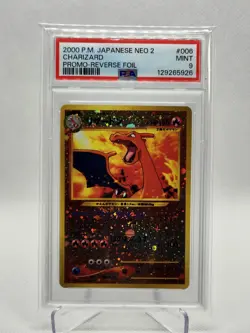 PSA 9 Charizard No.006 Reverse Holo Premium File 2 Japanese Pokemon TCG - Image 1